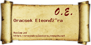 Oracsek Eleonóra névjegykártya